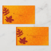 Feuilles d'automne Occasion spéciale Cartes de lie (Devant / Derrière)