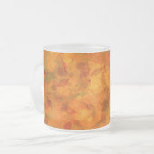 Feuilles d'automne orange abstrait givre mug (Devant gauche)