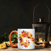 Feuilles d'automne orange-rouge Café Mug