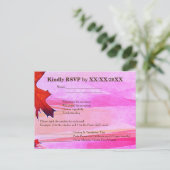 Feuilles d'automne Orange Swirl Rose RSVP Menu Car (Debout devant)