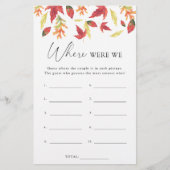 Feuilles d'automne - Où étions-nous le jeu de douc (Devant)