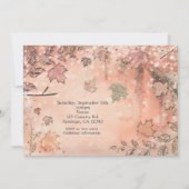 Feuilles D'automne Pailletées Invitations D'automn (Dos)