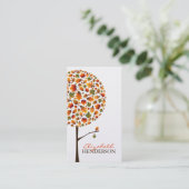 Feuilles d'automne Pop Tree Nature Carte de visite (Debout devant)