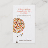 Feuilles d'automne Pop Tree Nature Carte de visite (Dos)
