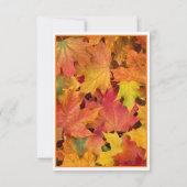 Feuilles d'automne pour une carte RSVP de mariage  (Dos)