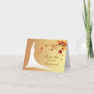 Feuilles d'automne, robe de mariée Merci