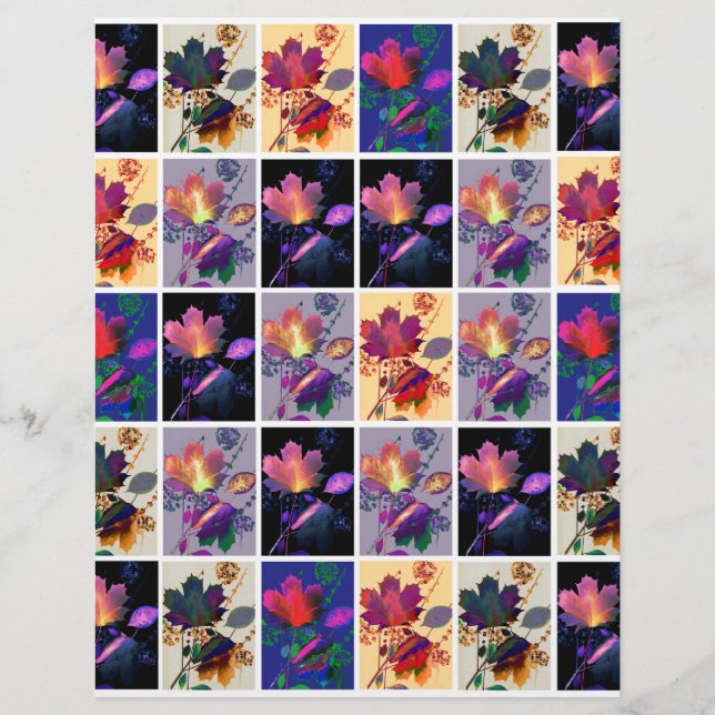 Feuilles d'automne Russe Patchwork Scrapbook Papie (Devant)