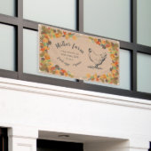 feuilles d'automne rustique script ferme bannière (Bâtiment extérieur)