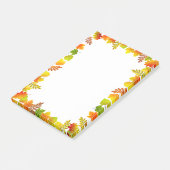 Feuilles d'automne sur des Post-it de choses à fai (Incliné)