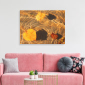 Feuilles d'automne sur toile d'eau par RoseWrites (Insitu(Salon))