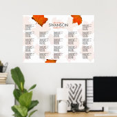 Feuilles d'automne Tableau de siège de la réceptio (Bureau à domicile)