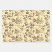 Feuilles d'automne thème moderne Toile de Jouy mot (Devant 3)