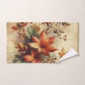 Feuilles d'automne vintage aquarelle couleurs auto (Serviette à main)