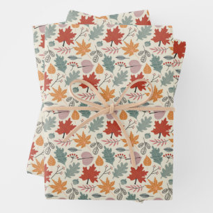 Feuilles d'automne vintage et Motif Acorns