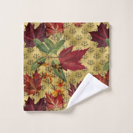 Feuilles d'automne vintages (Gant de toilette)