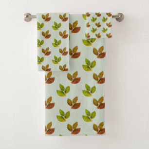Feuilles de baie boho sur fond vert laurier clair
