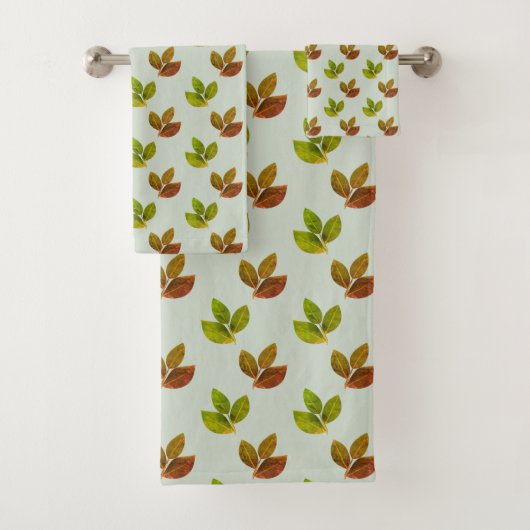 Feuilles de baie boho sur fond vert laurier clair (En situation)