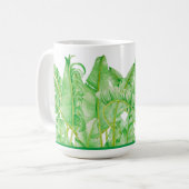 Feuilles de banane sur une Mug Classique (15 oz.) (Devant gauche)