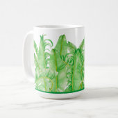 Feuilles de banane sur une Mug Classique (15 oz.) (Devant gauche)