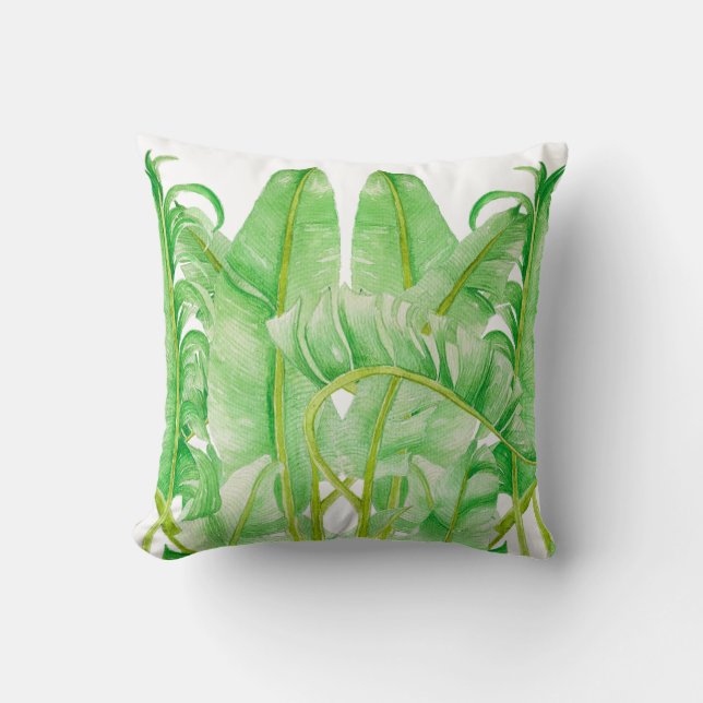 Feuilles de bananes sur un Coussin (Recto)