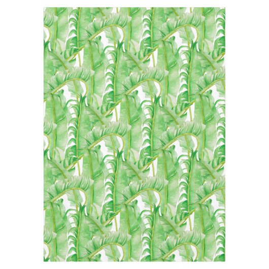 Feuilles de bananes sur une nappe (Devant)