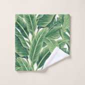 Feuilles de bananes tropicales vertes (Gant de toilette)