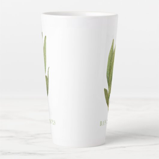 FEUILLES DE BAY FRAIS Tall Latte Mug (Devant)