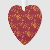 Feuilles de branches de silhouette orange sur roug (devant)