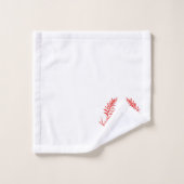 Feuilles de cèdre sur un ensemble de serviettes de (Gant de toilette)