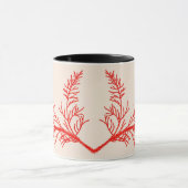 Feuilles de cèdre sur une Mug Combo (11 oz.) (Centre)