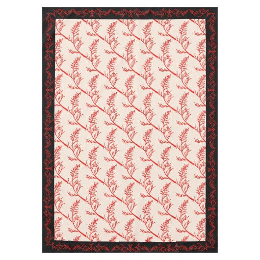 Feuilles de cèdre sur une nappe (Devant)