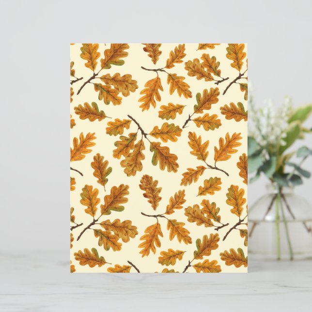 Feuilles de chêne automnal sur blanc (Debout devant)