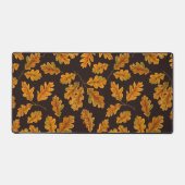 Feuilles de chêne automnal sur brun foncé (Recto)