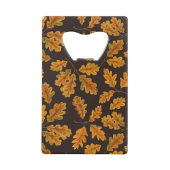 Feuilles de chêne automnal sur brun foncé (Dos)