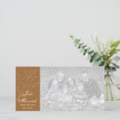 Feuilles De Chêne D'Automne Juste Marié Carte phot (Debout devant)