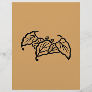 Feuilles de chêne en forme de chauve-souris ombrée