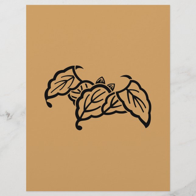 Feuilles de chêne en forme de chauve-souris ombrée (Devant)