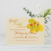 Feuilles de chêne et glands Invitations (Debout devant)