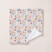 Feuilles de chute d'aquarelle - Élégance d'automne (Gant de toilette)
