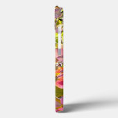 "FEUILLES DE CHUTE VERT ET ROSE LIME" COQUE POUR i (Verso / Gauche)