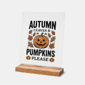 Feuilles de citrouille d'automne Citrouilles S'il (Angle)