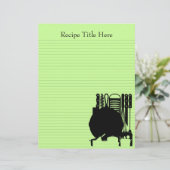 Feuilles de Classeur de recette 8.5x11 personnalis (Debout devant)