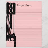 Feuilles de Classeur de recette 8.5x11 personnalis (Dos)