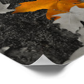 Feuilles de couleur dans une affiche du monde noir (Coin)