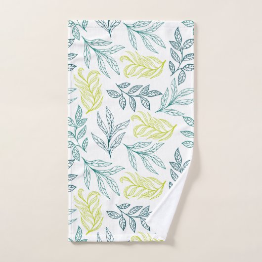 Feuilles de couleurs Pastel (Serviette à main)