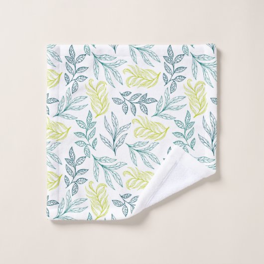 Feuilles de couleurs Pastel (Gant de toilette)