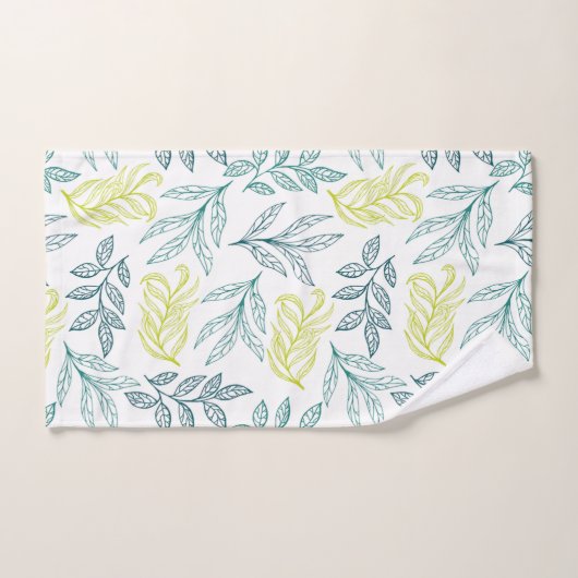 Feuilles de couleurs Pastel (Serviette à main)