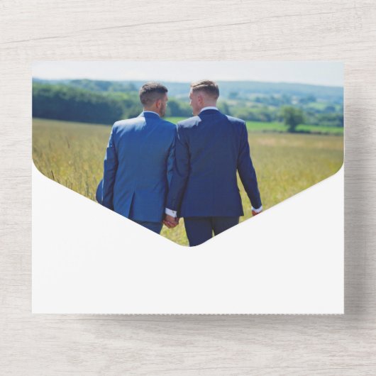 Feuilles de couronne d'or tous en un Faire-part de (Verso)