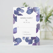 Feuilles de Eucalyptus Bleu Violet Floral RSVP (Debout devant)