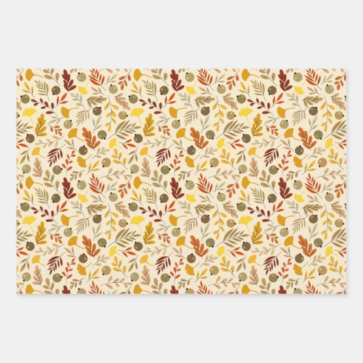 Feuilles de Fall Ginkgo et Motif d'olive (Devant)